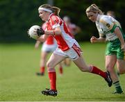 2 September 2012; Jenny McGuinness, Louth, in action against Christine McDonnell, Offaly. TG4 All-Ireland Ladies Football Junior Championship Semi-Final, Louth v Offaly, Clane GAA Club, Co. Kildare. Picture credit: Matt Browne / SPORTSFILE