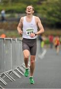 2 September 2012; Garrett Coughlan, comes to the finish line during the Woodie’s DIY Half Marathon Championships of Ireland. Presentation College, Athenry, Co. Galway. Picture credit: Barry Cregg / SPORTSFILE