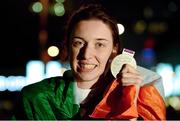 2 September 2012; Ireland's Helen Kearney, from Dunlaven, Co. Wicklow, celebrates with her silver medal for individual championship test - grade 1a. London 2012 Paralympic Games, Equestrian, Olympic Park, Stratford, London, England. Picture credit: Brian Lawless / SPORTSFILE