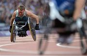 3 September 2012; Ireland's John McCarthy, from Dunmanway, Co. Cork, competes in the men's 100m - T51 final. London 2012 Paralympic Games, Athletics, Olympic Stadium, Olympic Park, Stratford, London, England. Picture credit: Brian Lawless / SPORTSFILE