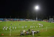 31 August 2012; Members of the Tallaght Youth Band preform during half-time. Global Ireland Football Tournament 2012, John Carroll University, Ohio v St Norbert College, Wisconsin. Donnybrook Stadium, Donnybrook, Dublin. Picture credit: Stephen McCarthy / SPORTSFILE