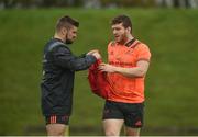 30 October 2017; Duncan Casey, left, and Mike Sherry of Munster during Munster Rugby Squad Training at the University of Limerick in Limerick. Photo by Diarmuid Greene/Sportsfile
