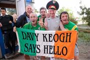 6 September 2012; Republic of Ireland supporters, from left to right, George Downer, from Ballybrack, Co. Dublin, Brian Arkins, from Castleknock, Co. Dublin, Gerry Sheekey, from Blanchardstown, Co. Dublin, Davy Keogh, from Cabra, Dublin, and Ewan Traynor, from Monaghan town, Co. Monaghan, in Astana, Kazakhstan, ahead of the Republic of Ireland's 2014 FIFA World Cup qualifier against Kazakhstan on Friday. Astana, Kazakhstan. Picture credit: David Maher / SPORTSFILE