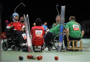 6 September 2012; Ireland's Johnny Cronin, from Mallow, Co. Cork, competes in his mixed individual - BC3 1/8 final against Nurul Binte Mohammad Taha, Singapore. London 2012 Paralympic Games, Boccia, South Arena 1, ExCeL Arena, Royal Victoria Dock, London, England. Picture credit: Brian Lawless / SPORTSFILE