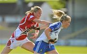 8 September 2012; Ciara McAnespie, Monaghan, in action against Juliet Murphy, Cork. TG4 All-Ireland Ladies Football Senior Championship Semi-Final, Cork v Monaghan, St. Brendan’s Park, Birr, Co. Offaly. Picture credit: Barry Cregg / SPORTSFILE
