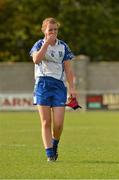 8 September 2012; A dejected Nicola Fahy, Monaghan, makes her way from the field after the game. TG4 All-Ireland Ladies Football Senior Championship Semi-Final, Cork v Monaghan, St. Brendan’s Park, Birr, Co. Offaly. Picture credit: Barry Cregg / SPORTSFILE
