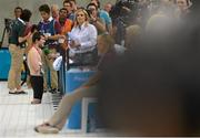 8 September 2012; Ireland's Darragh McDonald, from Gorey, Co. Wexford, in the mixed zone after the men's 100m freestyle - S6 final. London 2012 Paralympic Games, Swimiming, Aquatics Centre, Olympic Park, Stratford, London, England. Picture credit: Brian Lawless / SPORTSFILE