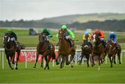 9 September 2012; A general view of the field led by Montebell, second from right, with Shane Foley up, during the Profound Beauty European Breeders Fund Autumn Fillies Handicap. Curragh Racecourse, the Curragh, Co. Kildare. Picture credit: Barry Cregg / SPORTSFILE