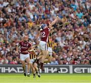 9 September 2012; Cyril Donnellan, Galway, wins possession ahead of Kilkenny's Tommy Walsh. GAA Hurling All-Ireland Senior Championship Final, Kilkenny v Galway, Croke Park, Dublin. Picture credit: Ray McManus / SPORTSFILE