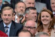 9 September 2012; An Taoiseach Enda Kenny T.D. and his daughter Aoibhinn ahead of the game. GAA Hurling All-Ireland Senior Championship Final, Kilkenny v Galway, Croke Park, Dublin. Picture credit: Stephen McCarthy / SPORTSFILE