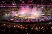 9 September 2012; A general view of performers during the closing ceremony of the London 2012 Paralympic Games. London 2012 Paralympic Games, Closing Ceremony, Olympic Stadium, Olympic Park, Stratford, London, England. Picture credit: Brian Lawless / SPORTSFILE