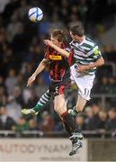 10 September 2012; Evan McMillian, Bohemians, in action against Ciaran Kilduff, Shamrock Rovers. Airtricity League Premier Division, Shamrock Rovers v Bohemians, Tallaght Stadium, Tallaght, Co. Dublin. Picture credit: Pat Murphy / SPORTSFILE