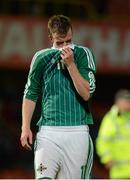 11 September 2012; A dejected Chris Brunt, Northern Ireland, at the end of the game. 2014 FIFA World Cup Qualifier Group F, Northern Ireland v Luxembourg, Windsor Park, Belfast, Co. Antrim. Picture credit: Oliver McVeigh / SPORTSFILE
