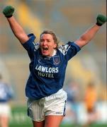 25 October 1998; Aine Wall of Waterford celebrates after the All-Ireland Senior Ladies' Football Championship Final Replay match between Waterford and Monaghan at Croke Park in Dublin. Photo by Brendan Moran/Sportsfile