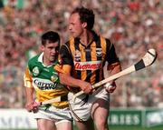 13 September 1998; Andy Comerford of Kilkennny in action against Johnny Pilkington of Offaly during the Guinness All-Ireland Senior Hurling Championship Final match between Offaly and Kilkenny at Croke Park in Dublin. Photo by David Maher/Sportsfile