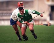 22 November 1998; Brian McEvoy of Leinster in action against Nigel Shaughnessy of Connacht during the Railway Cup Final match between Leinster and Connacht at Nowlan Park in Kilkenny. Photo by Ray McManus/Sportsfile