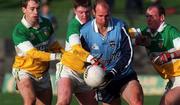 29 November 1998; Brian Stynes of Dublin in action against Offaly players, Finbar Cullen, Cathal Daly and John Kenny, during the Church & General National Football League Division 1a match between Offaly and Dublin at O'Connor Park in Tullamore, Offaly. Photo by Matt Browne/Sportsfile