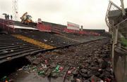 30 September 1998; The Canal End at Croke Park after the demolition had commenced. Photo by David Maher/Sportsfile