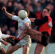 14 December 1997; Conor Deegan of Down in action against Brian Murphy of Kildare during the Church & General National Football League match between Down and Kildare at Pairc Esler in Newry, Down. Photo by David Maher/Sportsfile