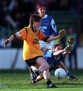 25 October 1998; Diane Dempsey of Monaghan scores a goal during the All-Ireland Senior Ladies' Football Championship Final Replay match between Waterford and Monaghan at Croke Park in Dublin. Photo by Brendan Moran/Sportsfile