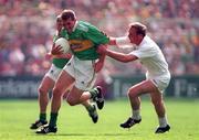 30 August 1998; Donal Daly of Kerry in action against Willie McCreery of Kildare during the All-Ireland Senior Football Championship Semi-Final match between Kildare and Kerry at Croke Park in Dublin. Photo by Ray McManus/Sportsfile