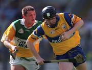 9 August 1998; Frank Lohan of Clare in action against Offaly during the Guinness All-Ireland Senior Hurling Championship semi-final match between Offaly and Clare at Croke Park in Dublin. Photo by Ray McManus/Sportsfile