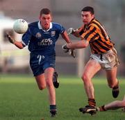 22 November 1998; Gavin Diamond of Bellaghy is tackled by Oisin McConville of Crossmaglen Rangers during the AIB Ulster Senior Club Football Championship final between Crossmaglen Rangers and Bellaghy at Scotstown GAA Club in Scotstown, Monaghan. Photo by Matt Browne/Sportsfile