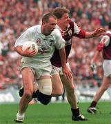 27 September 1998; Glenn Ryan of Kildare in action against Michael Donnellan of Galway during the All-Ireland Senior Football Final match between Galway and Kildare at Croke Park in Dublin. Photo by Matt Browne/Sportsfile