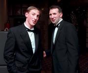 5 December 1997; Meath footballer Trevor Giles, left, and Kildare footballer Glenn Ryan at the Eircell GAA All Stars at the Burlington Hotel in Ballsbridge, Dublin. Photo by David Maher/Sportsfile