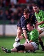 18 October 1998; Glenn Ryan of Ireland in action against Jim Stynes of Australia during the International Rules match between Ireland and Australia at Croke Park in Dublin. Photo by Ray McManus/Sportsfile