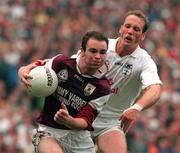 27 September 1998; John Divilly of Galway in action against Willie McCreery of Kildare during the All-Ireland Senior Football Final match between Galway and Kildare at Croke Park in Dublin. Photo by Matt Browne/Sportsfile