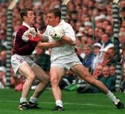 27 September 1998; John Finn of Kildare in action against Jarlath Fallon of Galway during the All-Ireland Senior Football Final match between Galway and Kildare at Croke Park in Dublin. Photo by Brendan Moran/Sportsfile