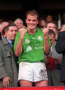 18 October 1998; Ireland captain John McDermott celebrates after the International Rules match between Ireland and Australia at Croke Park in Dublin. Photo by Damien Eagers/Sportsfile