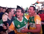 13 September 1998; Johnny Dooley, left, and John Ryan of Offaly celebrate after the Guinness All-Ireland Senior Hurling Championship Final match between Offaly and Kilkenny at Croke Park in Dublin. Photo by David Maher/Sportsfile