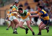 23 August 1998; Johnny Pilkington of Offaly in action against Brian Quinn of Clare during the Guinness All-Ireland Senior Hurling Championship semi-final replay match between Offaly and Clare at Croke Park in Dublin. Photo by Ray McManus/Sportsfile