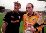 5 July 1998; Kilkenny manager Kevin Fennelly and Joe Dermody of Kilkenny following the Guinness Leinster Senior Hurling Championship Final match between Offaly and Kilkenny at Croke Park in Dublin. Photo by Ray Lohan/Sportsfile