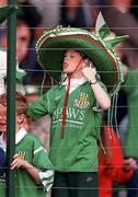 7 July 1996; A young Limerick supporter during the Guinness Munster Senior Hurling Championship Final match between Limerick and Tipperary at the Gaelic Grounds in Limerick. Photo by David Maher/Sportsfile