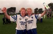 6 September 1998: Martina O'Ryan and Geraldine O'Ryan, Waterford celebrate their victory. Waterford v Mayo, All Ireland Ladies Football Semi-Final, Dungarvan.  Picture Credit: Ray McManus/SPORTSFILE