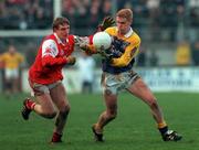6 December 1998; Maurice Leahy of Kilmacud Crokes in action against Peter Kingston of Éire Og during the AIB Leinster Club Football Championship Final between Kilmacud Crokes and Éire Og at St Conleth's Park in Newbridge, Kildare. Photo by Aoife Rice/Sportsfile