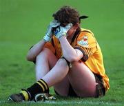 25 October 1998; A dejected Niamh Kindlon of Monaghan after the All-Ireland Senior Ladies' Football Championship Final Replay match between Waterford and Monaghan at Croke Park in Dublin. Photo by Ray McManus/Sportsfile