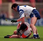 12 April 1998; Joe Brolly of Derry in action against Noel Marron of Monaghan during the Church & General National Football League semi-final match between Derry and Monaghan at Croke Park in Dublin. Photo by Ray McManus/Sportsfile
