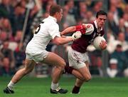 27 September 1998; Padraic Joyce of Galway in action against John Finn of Kildare during the All-Ireland Senior Football Final match between Galway and Kildare at Croke Park in Dublin. Photo by Brendan Moran/Sportsfile
