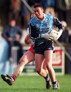 1 November 1998: Ray Cosgrove of Dublin in action against Fay Devlin of Tyrone during the Church & General National League Football match between Dublin and Tyrone at Parnell Park in Dublin. Photo by Ray McManus/Sportsfile