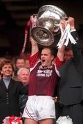 27 September 1998; Galway captain Ray Silke lifts the Sam Maguire Cup following the All-Ireland Senior Football Final match between Galway and Kildare at Croke Park in Dublin. Photo by Matt Browne/Sportsfile