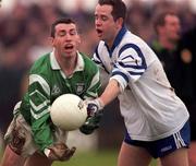 22 November 1998; Raymond Johnson of Fermanagh in action against Edwin Murphy of Monaghan during the All-Ireland 'B' Football Final match between Monaghan and Fermanagh at Scotstown in Monaghan. Photo by Matt Browne/Sportsfile