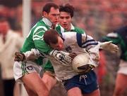 22 November 1998; Sean McGinnity of Monaghan in action against Colm Monaghan of Fermanagh during the All-Ireland 'B' Football Final match between Monaghan and Fermanagh at Scotstown in Monaghan. Photo by Matt Browne/Sportsfile