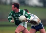 22 November 1998; Thomas Callaghan of Fermanagh in action against Patrick O'Connor of Monaghan during the All-Ireland 'B' Football Final match between Monaghan and Fermanagh at Scotstown in Monaghan. Photo by Matt Browne/Sportsfile