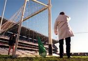 25 October 1998; A general view of an umpire during the All-Ireland Senior Ladies' Football Championship Final Replay match between Waterford and Monaghan at Croke Park in Dublin. Photo by Ray McManus/Sportsfile