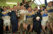 1 December 2002; Errigal Ciaran players celebrate after victory over Enniskillen. Errigal Ciaran v Enniskillen, Ulster Club Final, St. Tighearnachs Park, Clones, Co. Monaghan. Football. Picture credit; Damien Eagers / SPORTSFILE *EDI*