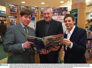 4 December 2002; Ordnance Survey Ireland (OSI), official maps supplier to the Games, has produced a limited edition commemorative Guide for the 2003 Special Olympics World Summer Games which contains the definitive information required to navigate Dublin during the Games, available from Eason & Son Ltd and all good book stores nationwide priced Û25. All profits from this publication will be donated to the 2003 Special Olympics World Summer Games. Pictured at the launch are, Richard Kirwan, CEO of Ordnance Survey Ireland (OSI), left, Malachy McVeigh, Ordnance Survey Ireland from Armagh, and Rita Lawlor, Special Olympics athlete and 2003 Special Olympics World Games Board Member. Picture credit; Brendan Moran / SPORTSFILE